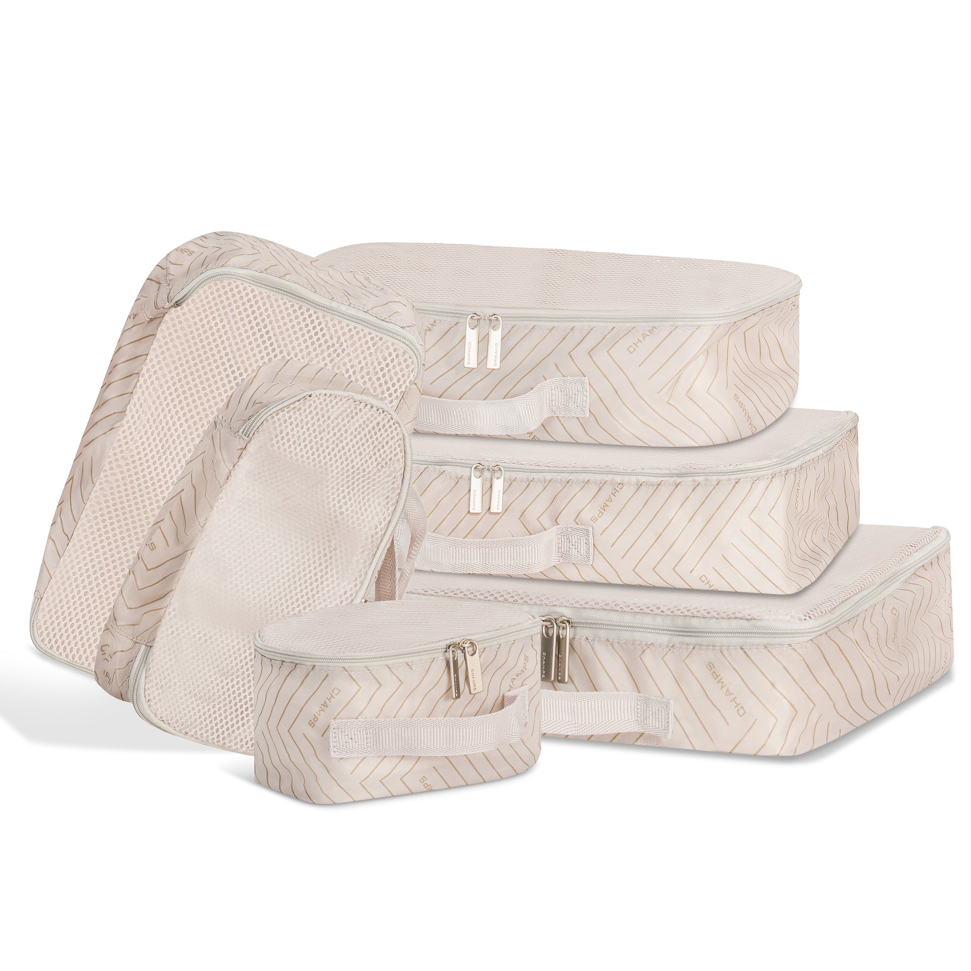Champs Vintage Travel Packing Cubes 6-Piece Set