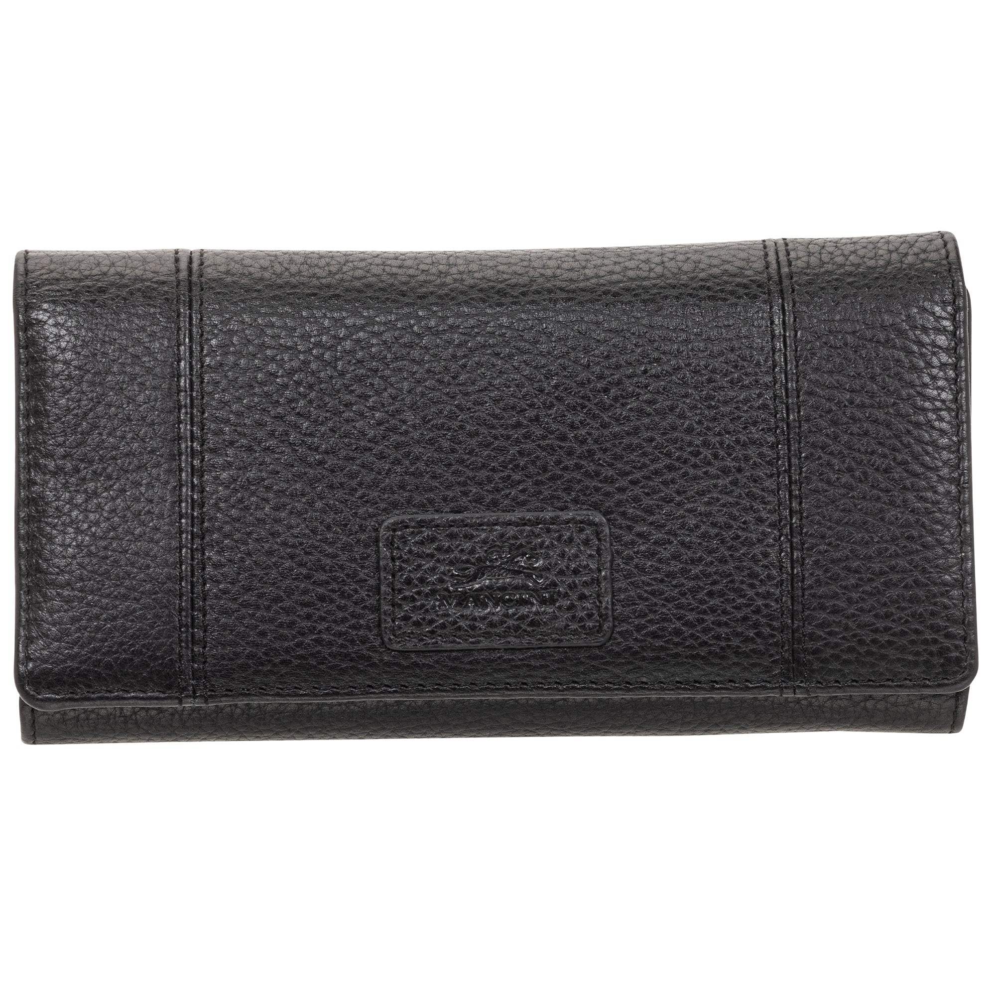 Mancini PEBBLE RFID Trifold Wallet - Black