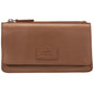 Mancini PEBBLE RFID Crossbody Wallet - Camel