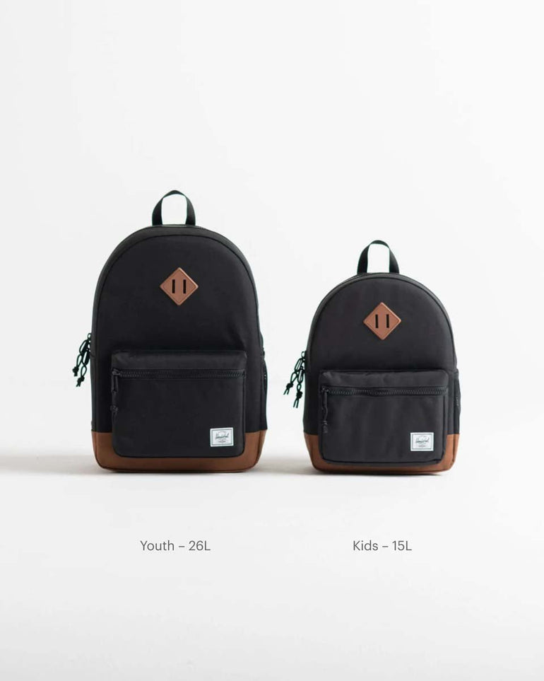 Herschel Heritage Youth Backpack - Dark Sea/Saddle Brown