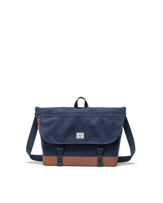 Herschel Cove Messenger - Navy/Saddle Brown