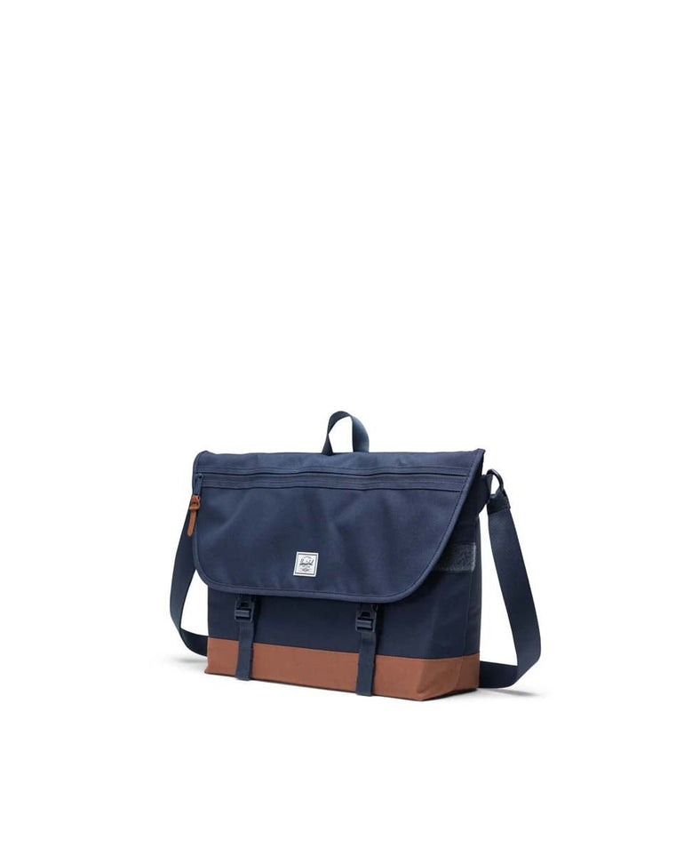 Herschel Cove Messenger - Navy/Saddle Brown