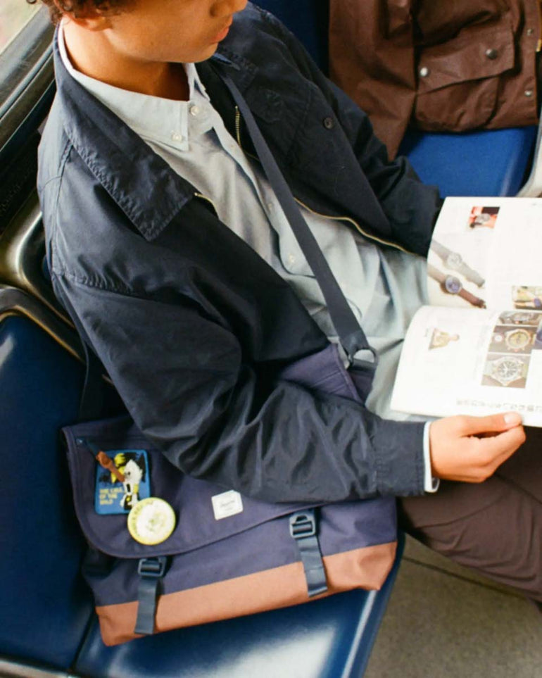 Herschel Cove Messenger - Navy/Saddle Brown