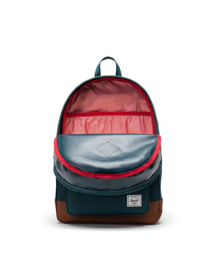 Herschel Heritage Youth Backpack - Dark Sea/Saddle Brown