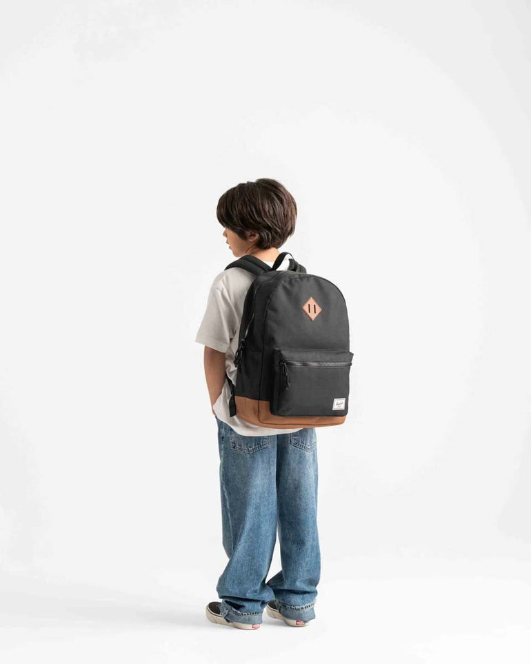 Herschel Heritage Youth Backpack - Dark Sea/Saddle Brown