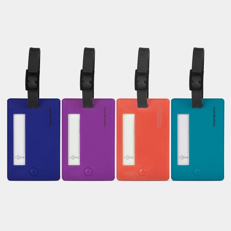 Travelon Set of 4 Assorted Color Luggage Tags - Bolds