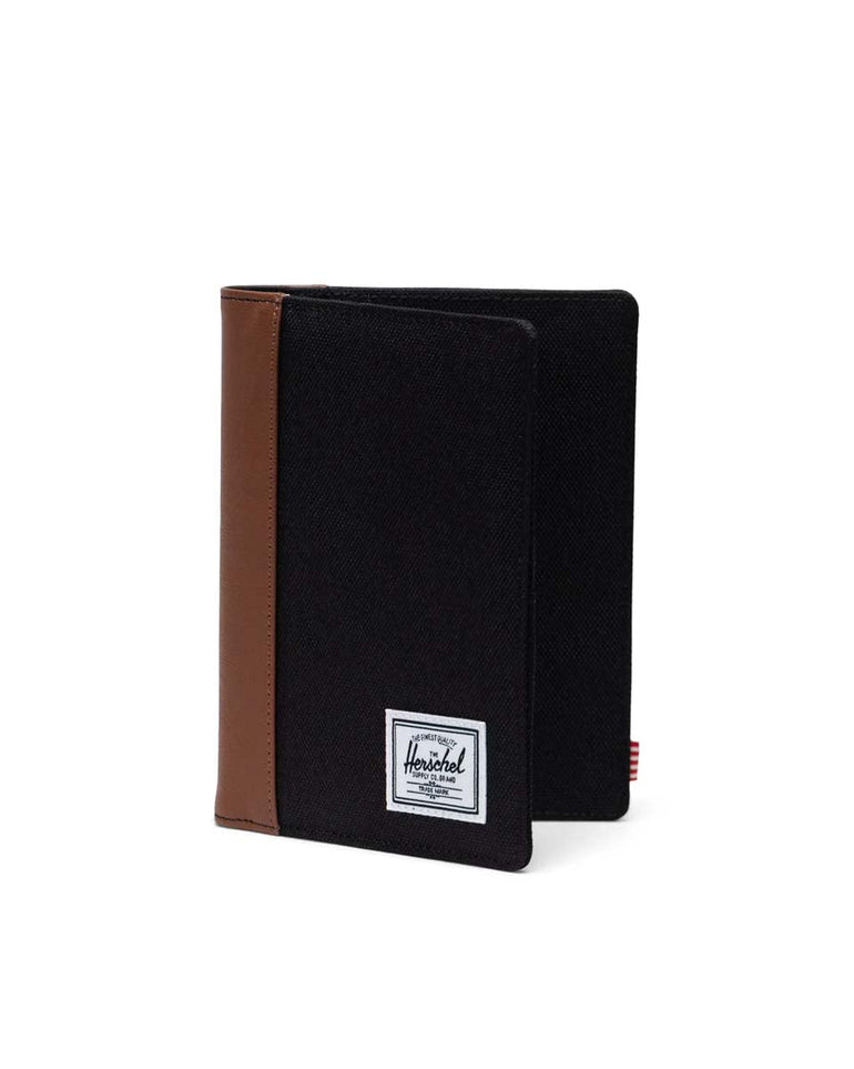 Herschel Raynor Passport Holder - Black/Tan