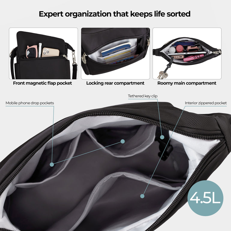 Travelon Anti-Theft Classic Messenger Bag (RFID Blocking)