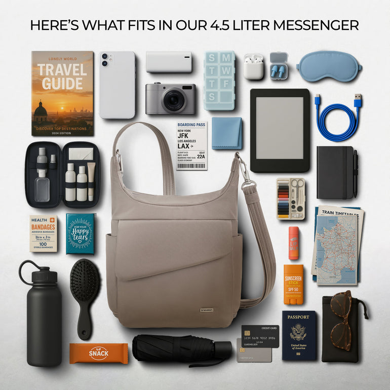 Travelon Anti-Theft Classic Messenger Bag (RFID Blocking)