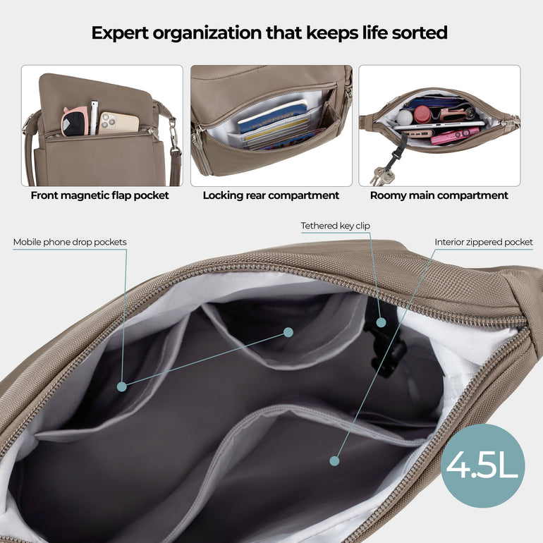 Travelon Anti-Theft Classic Messenger Bag (RFID Blocking)
