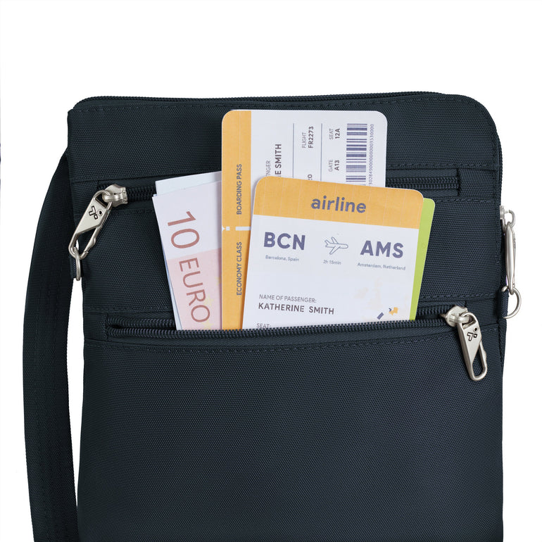Travelon Anti-Theft Classic Slim Double Zip Crossbody