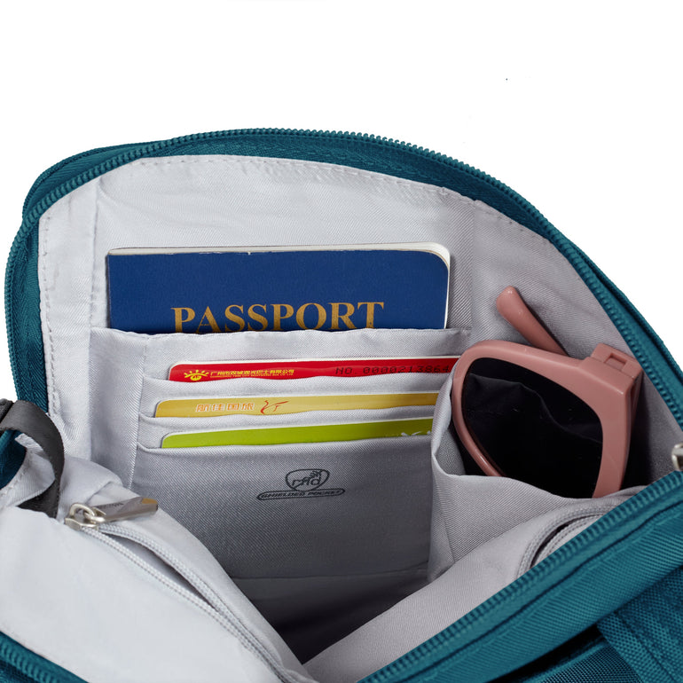 Travelon Anti-Theft Classic Slim Double Zip Crossbody