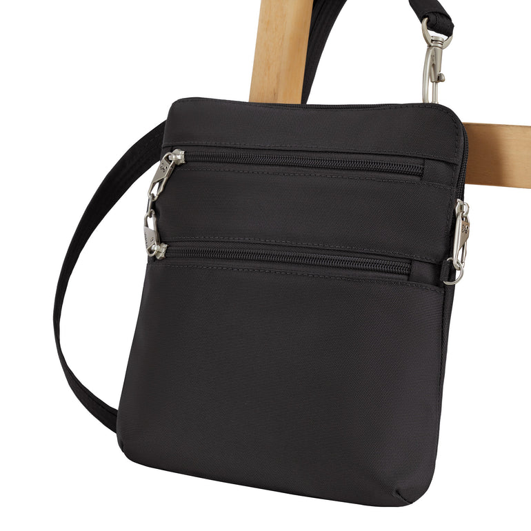 Travelon Anti-Theft Classic Slim Double Zip Crossbody