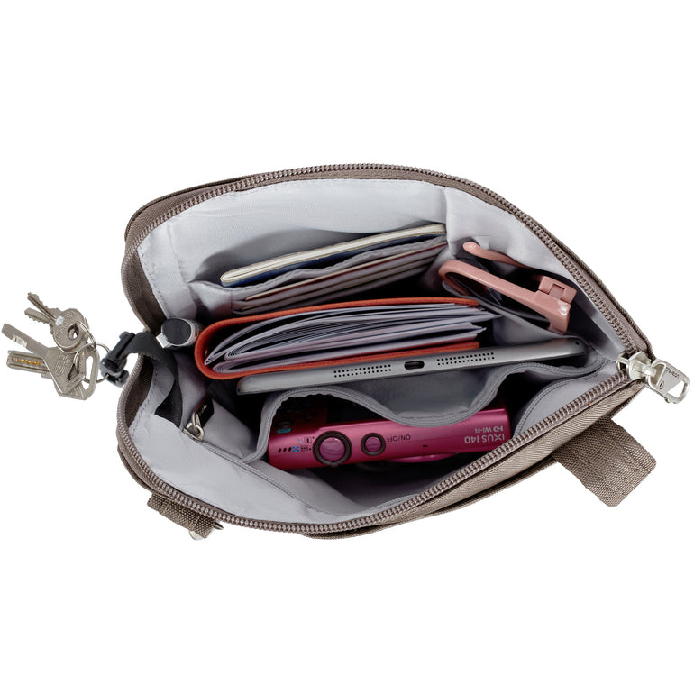 Travelon Anti-Theft Classic Slim Double Zip Crossbody