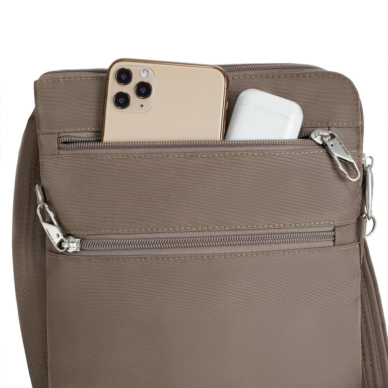 Travelon Anti-Theft Classic Slim Double Zip Crossbody
