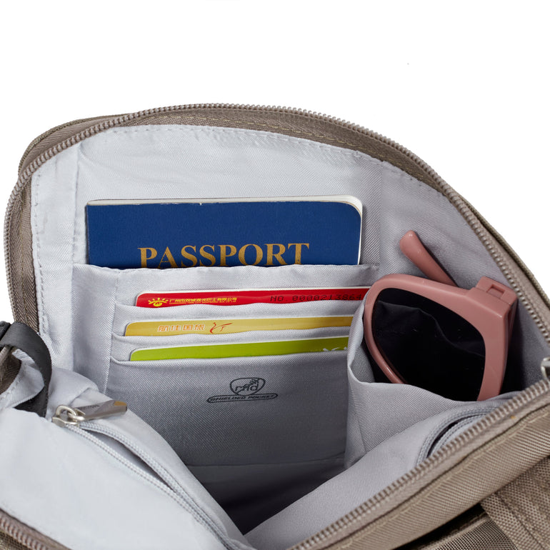 Travelon Anti-Theft Classic Slim Double Zip Crossbody