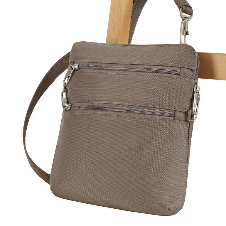 Travelon Anti-Theft Classic Slim Double Zip Crossbody