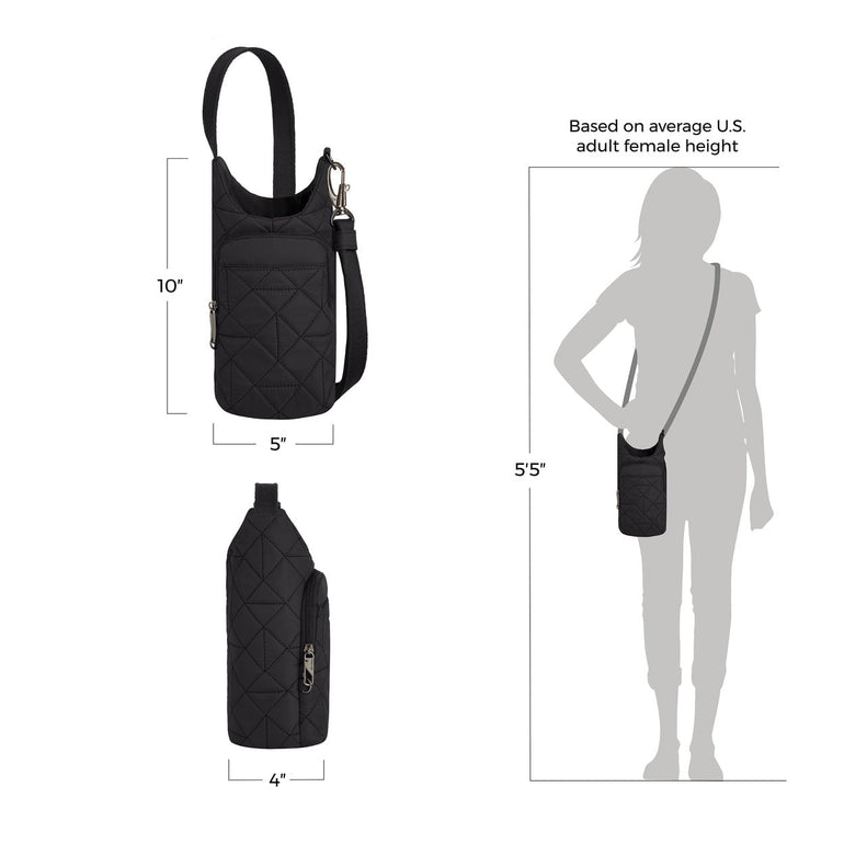 Travelon Anti-Theft Boho Insulated Water Bottle Tote