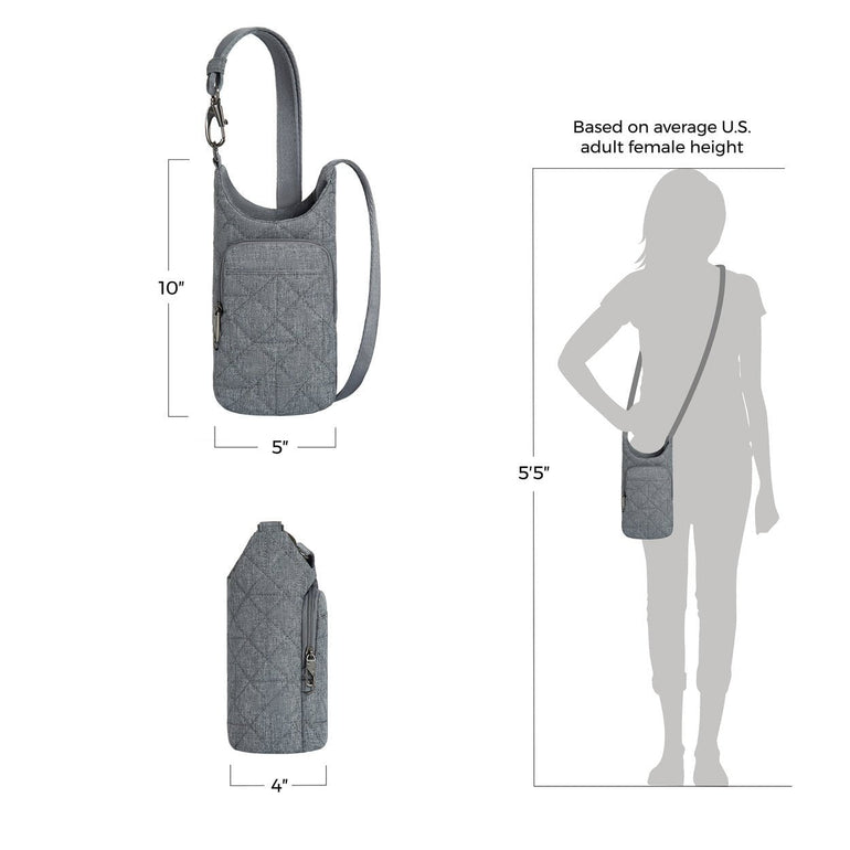 Travelon Anti-Theft Boho Insulated Water Bottle Tote