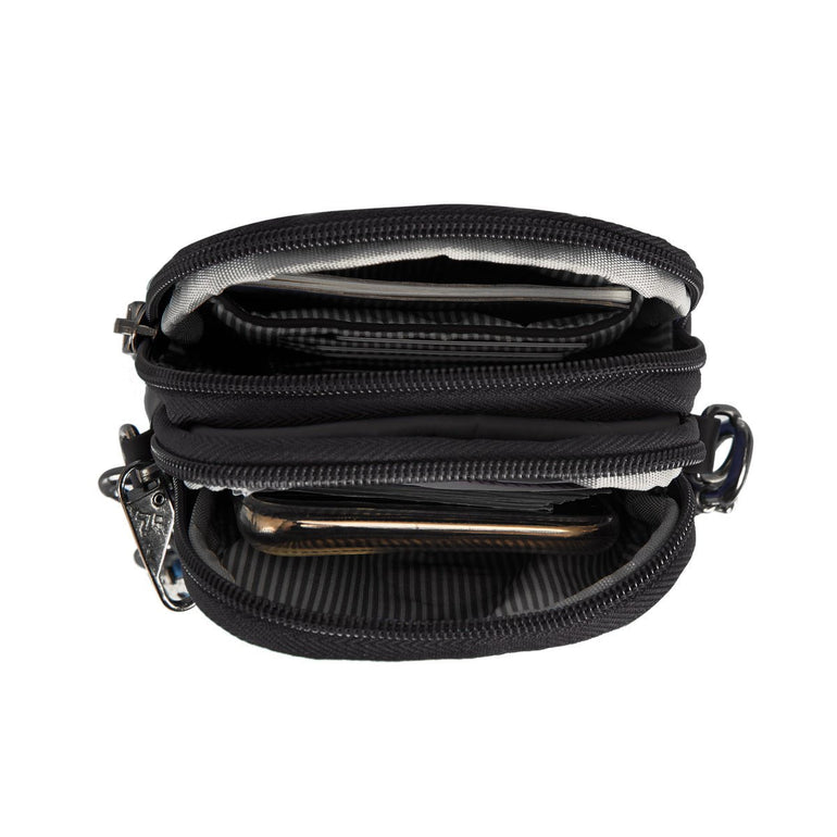 Travelon Anti-Theft Boho 2 Compartment Phone Crossbody - Geo Black