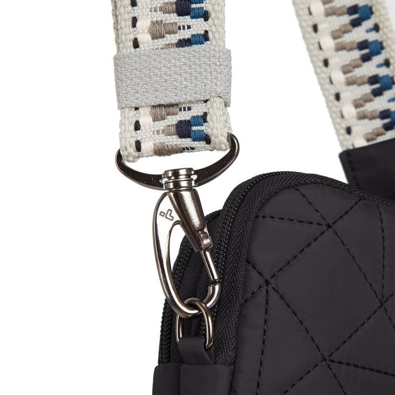 Travelon Anti-Theft Boho 2 Compartment Phone Crossbody - Geo Black