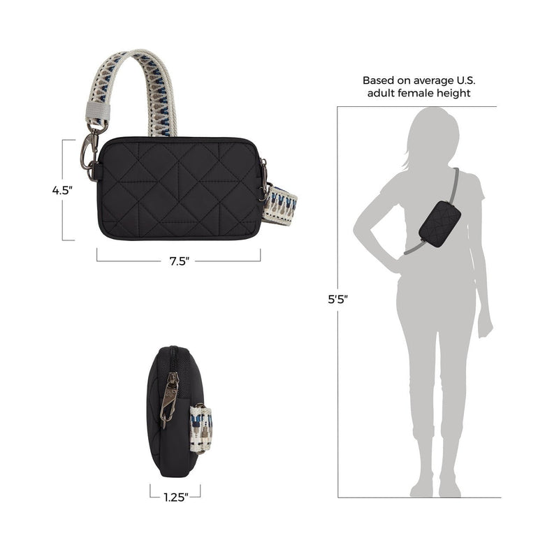 Travelon Anti-Theft Boho Phone Sling - Geo Black