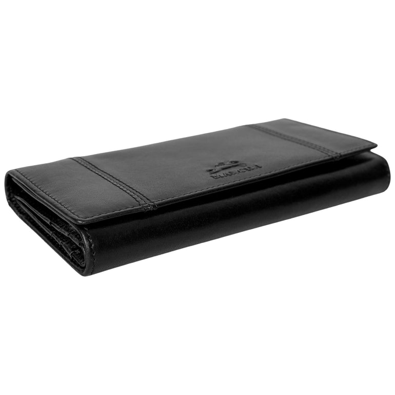 Mancini Pelle D’oro RFID Secure Quad Fold Wallet