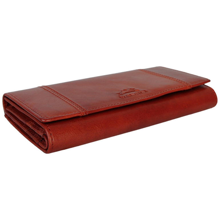 Mancini Pelle D’oro RFID Secure Quad Fold Wallet
