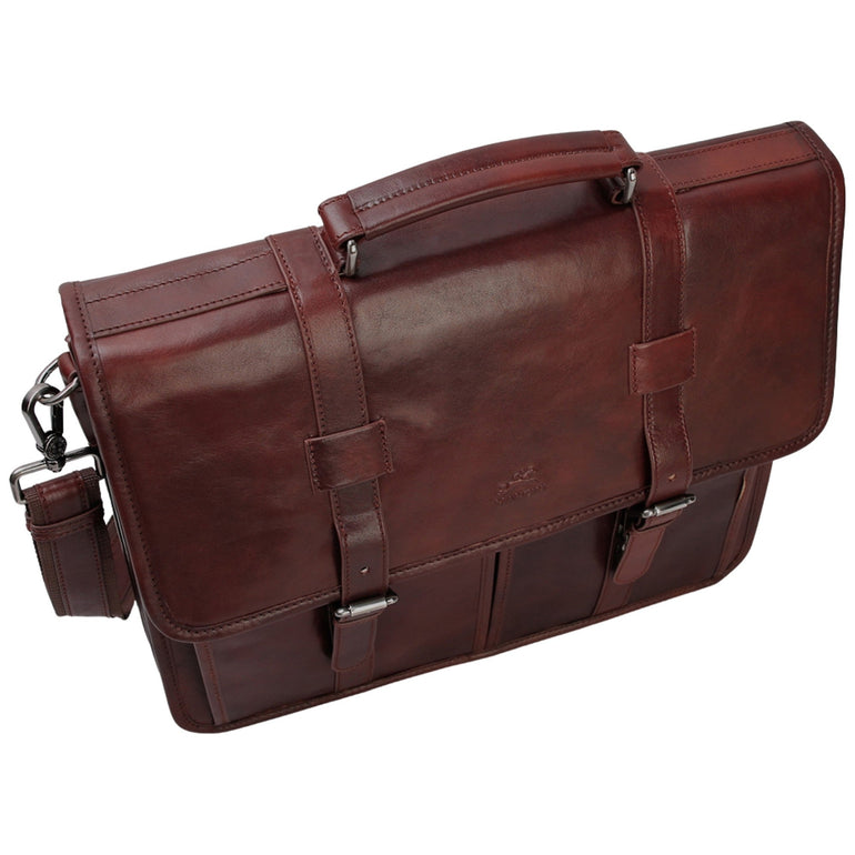 Mancini Pelle D’oro Double Compartment 15.6” Laptop / Tablet Briefcase