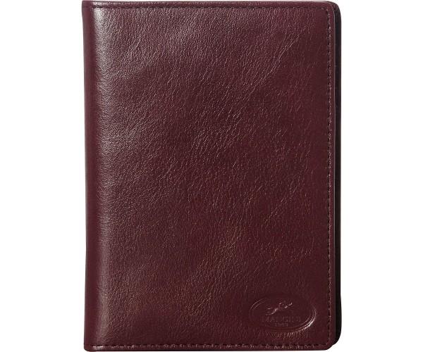 Mancini EQUESTRIAN-2 Collection Deluxe Passport Wallet - Dark Wine