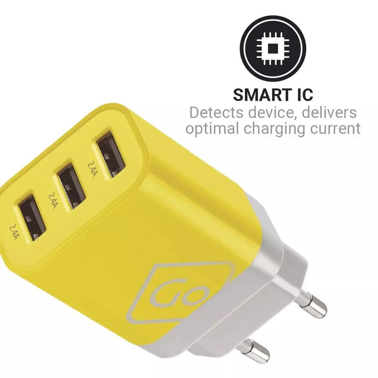 Go Travel Worldwide 3 Port USB-A Charger