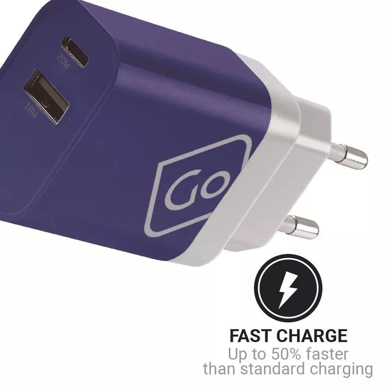 Go Travel Worldwide USB-A & USB-C Charger +