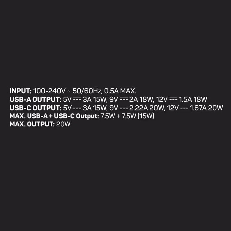 Go Travel Worldwide USB-A & USB-C Charger +