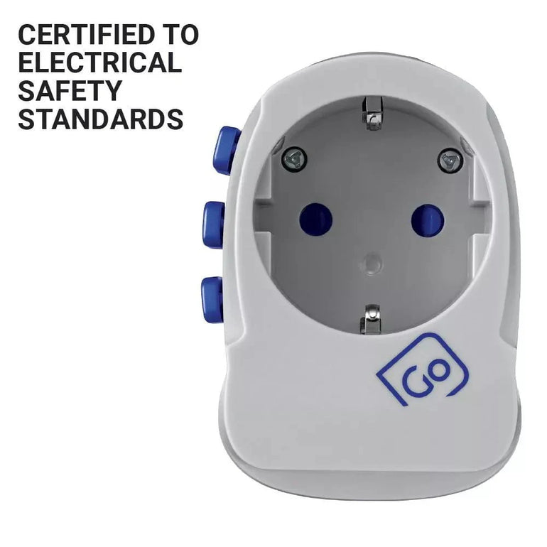 Go Travel Worldwide Adaptor + USB-A & USB-C
