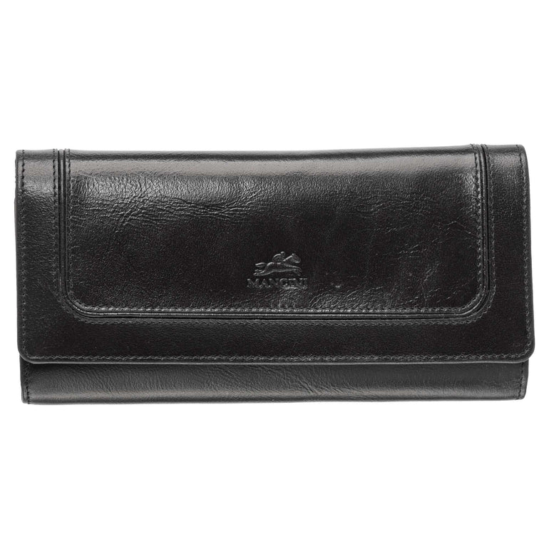 Mancini South Beach RFID Secure Trifold Wallet - Black