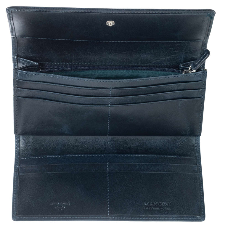 Mancini South Beach RFID Secure Trifold Wallet