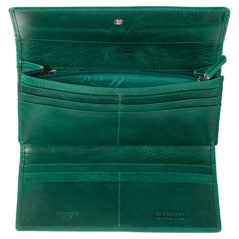 Mancini South Beach RFID Secure Trifold Wallet