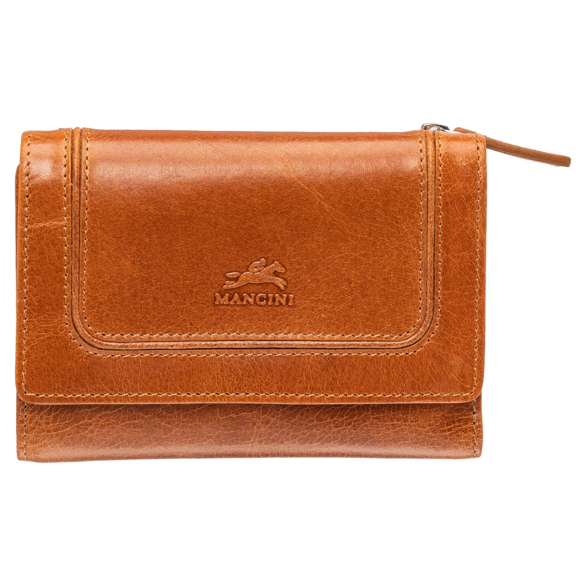 Mancini South Beach RFID Secure Medium Clutch Wallet - Tan