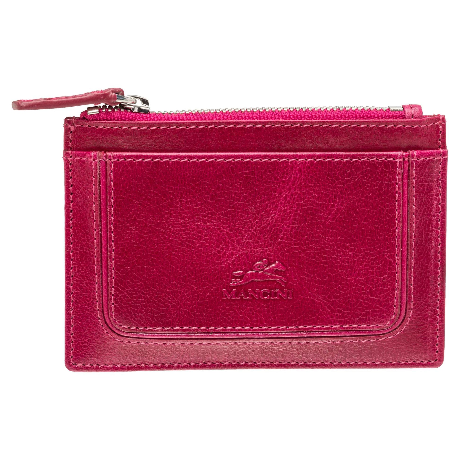 Mancini  South Beach RFID Secure Card Case and Coin Pocket - Pink