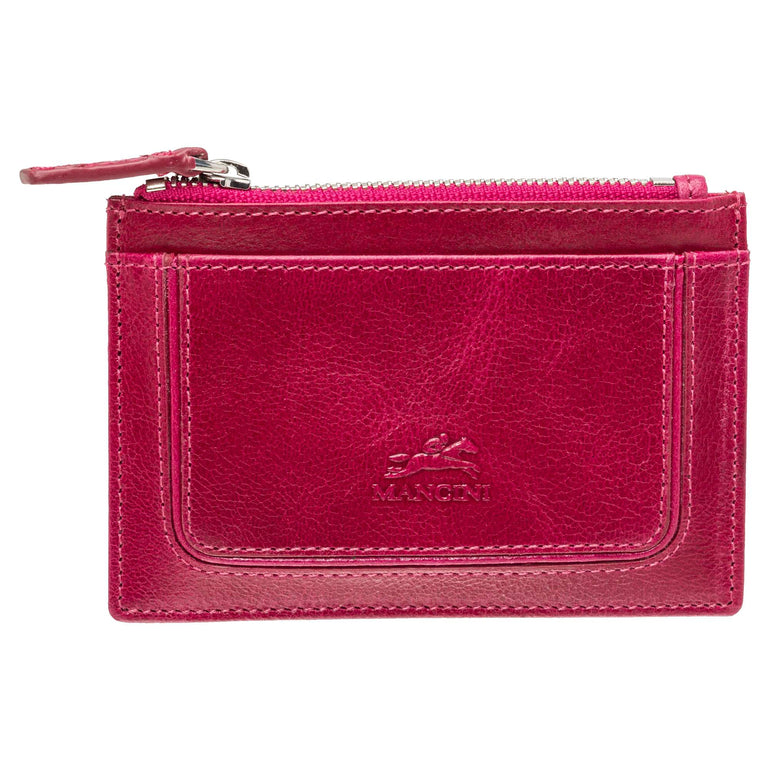 Mancini  South Beach RFID Secure Card Case and Coin Pocket - Pink