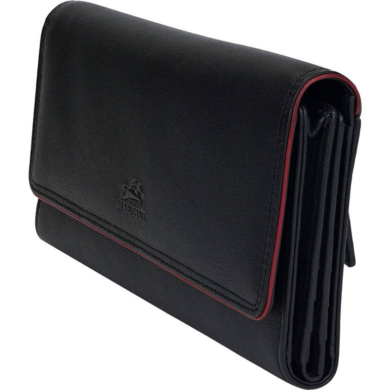 Mancini Sonoma Women’s Quad fold Wallet with Enhanced RFID Protection