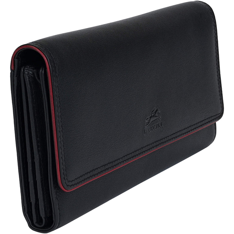 Mancini Sonoma Women’s Quad fold Wallet with Enhanced RFID Protection