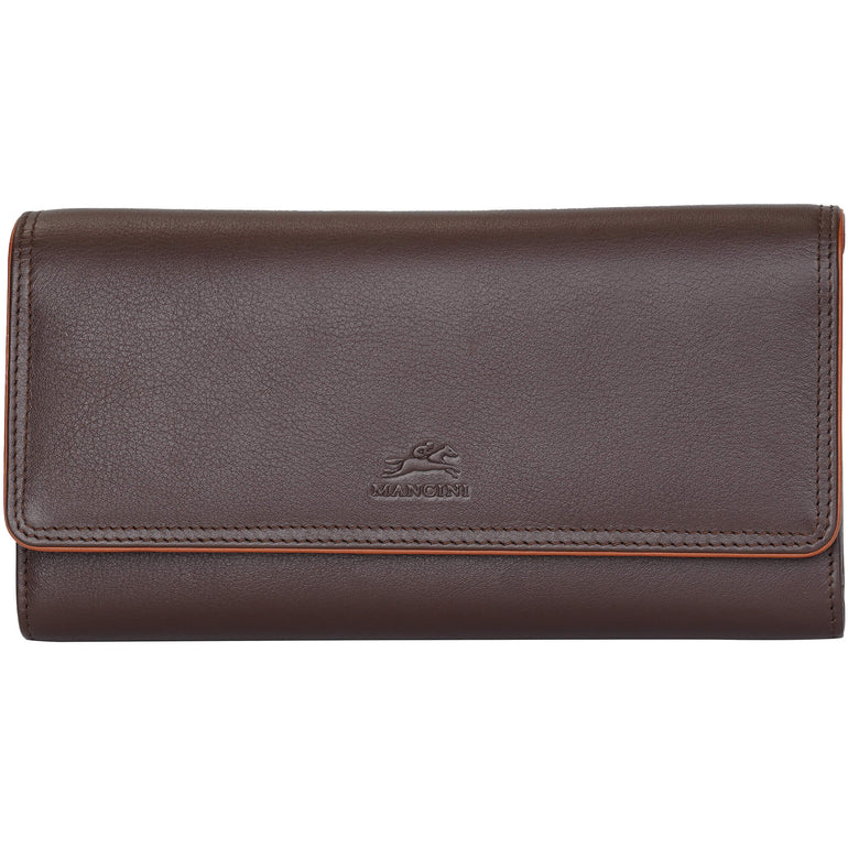 Mancini Sonoma Women’s Quad fold Wallet with Enhanced RFID Protection