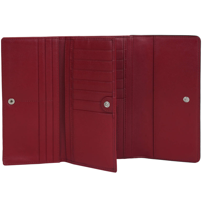 Mancini Sonoma Women’s Quad fold Wallet with Enhanced RFID Protection