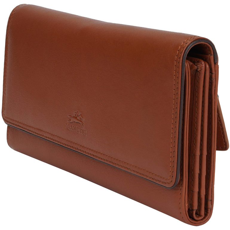 Mancini Sonoma Women’s Quad fold Wallet with Enhanced RFID Protection