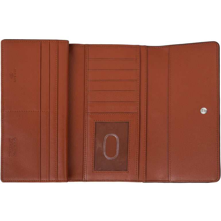 Mancini Sonoma Women’s Quad fold Wallet with Enhanced RFID Protection