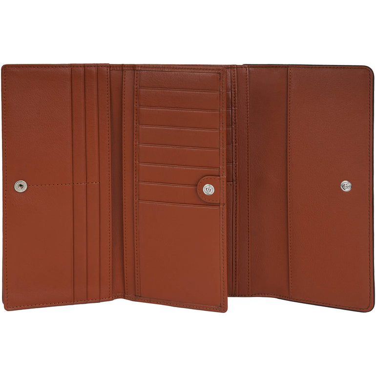 Mancini Sonoma Women’s Quad fold Wallet with Enhanced RFID Protection