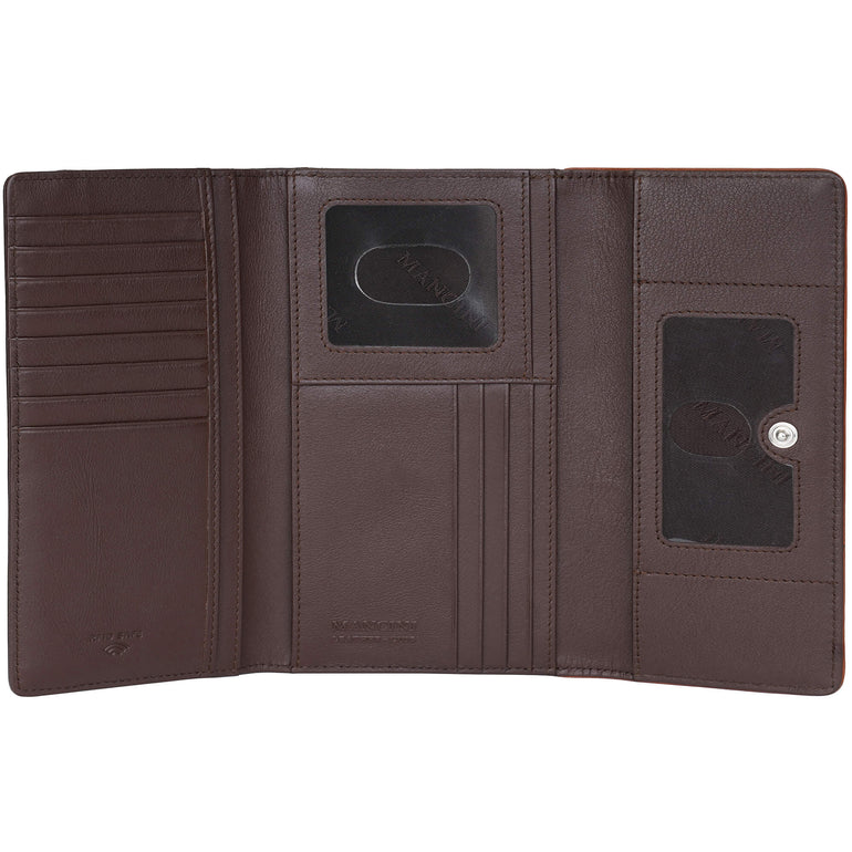 Mancini Sonoma Women’s Medium Clutch Wallet with Enhanced RFID Protection