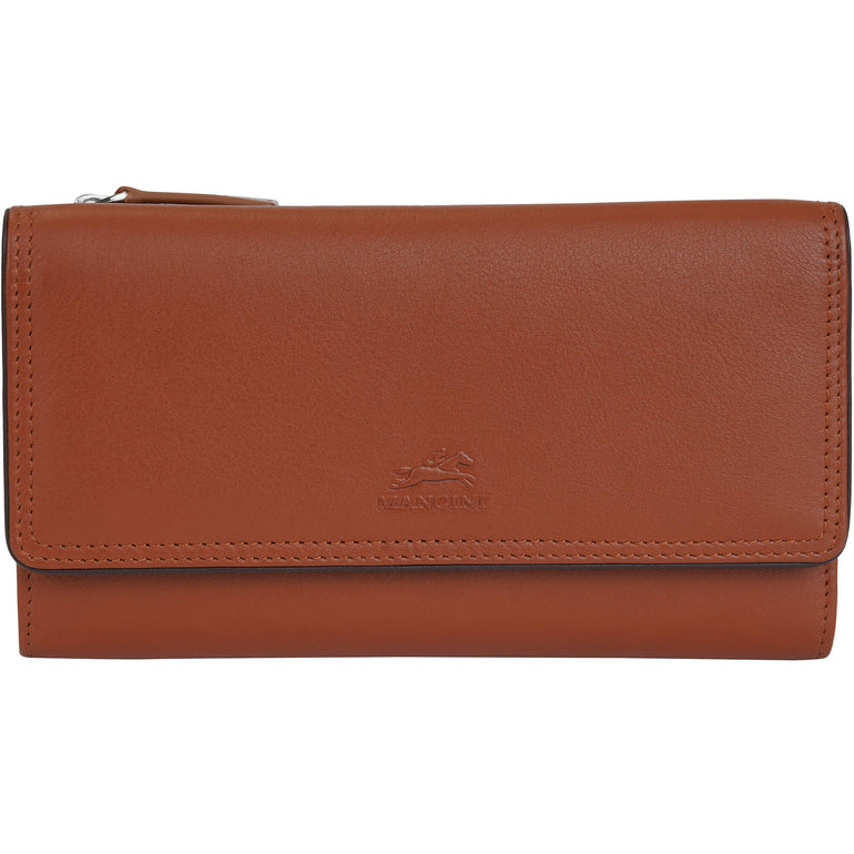 Mancini Sonoma Women’s Medium Clutch Wallet with Enhanced RFID Protection