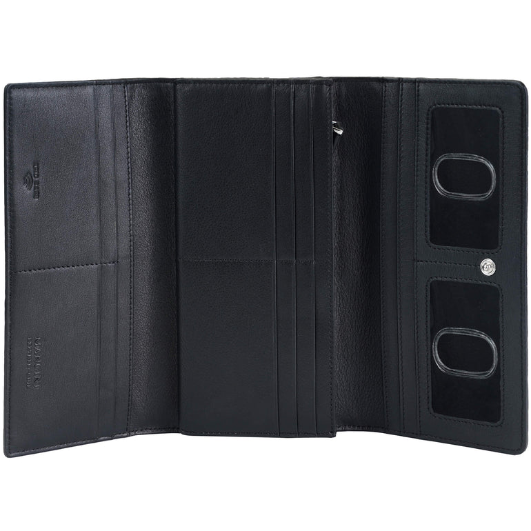 Mancini Croco2 Women’s Trifold Wallet with Enhanced RFID Security